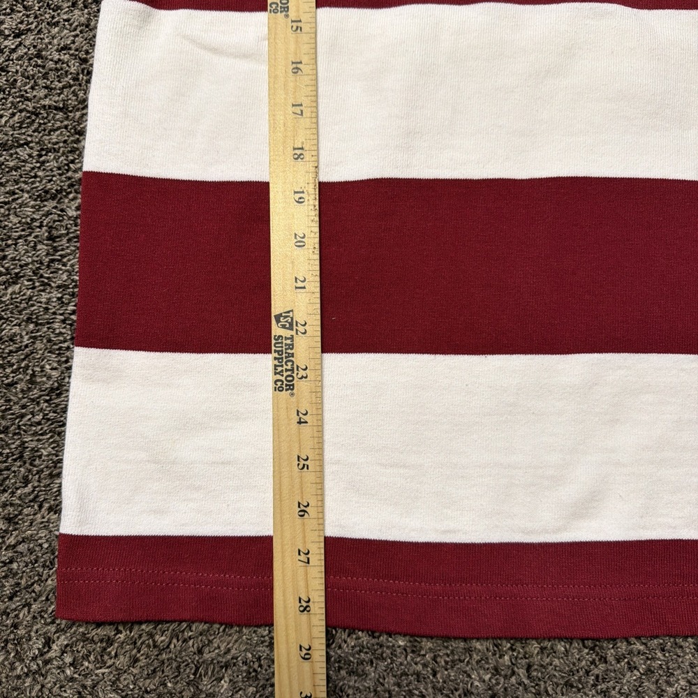 VTG Barbarian Rugby Wear Unity Rockets Burgundy White Striped 90s - Picture 4 of 6